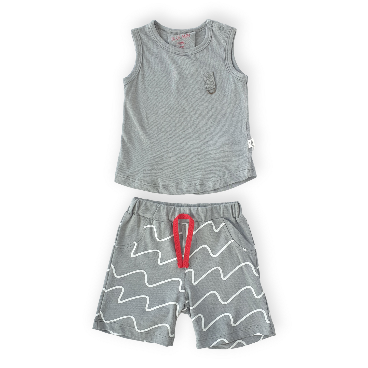 Waves Baby Boy Dark Grey Set
