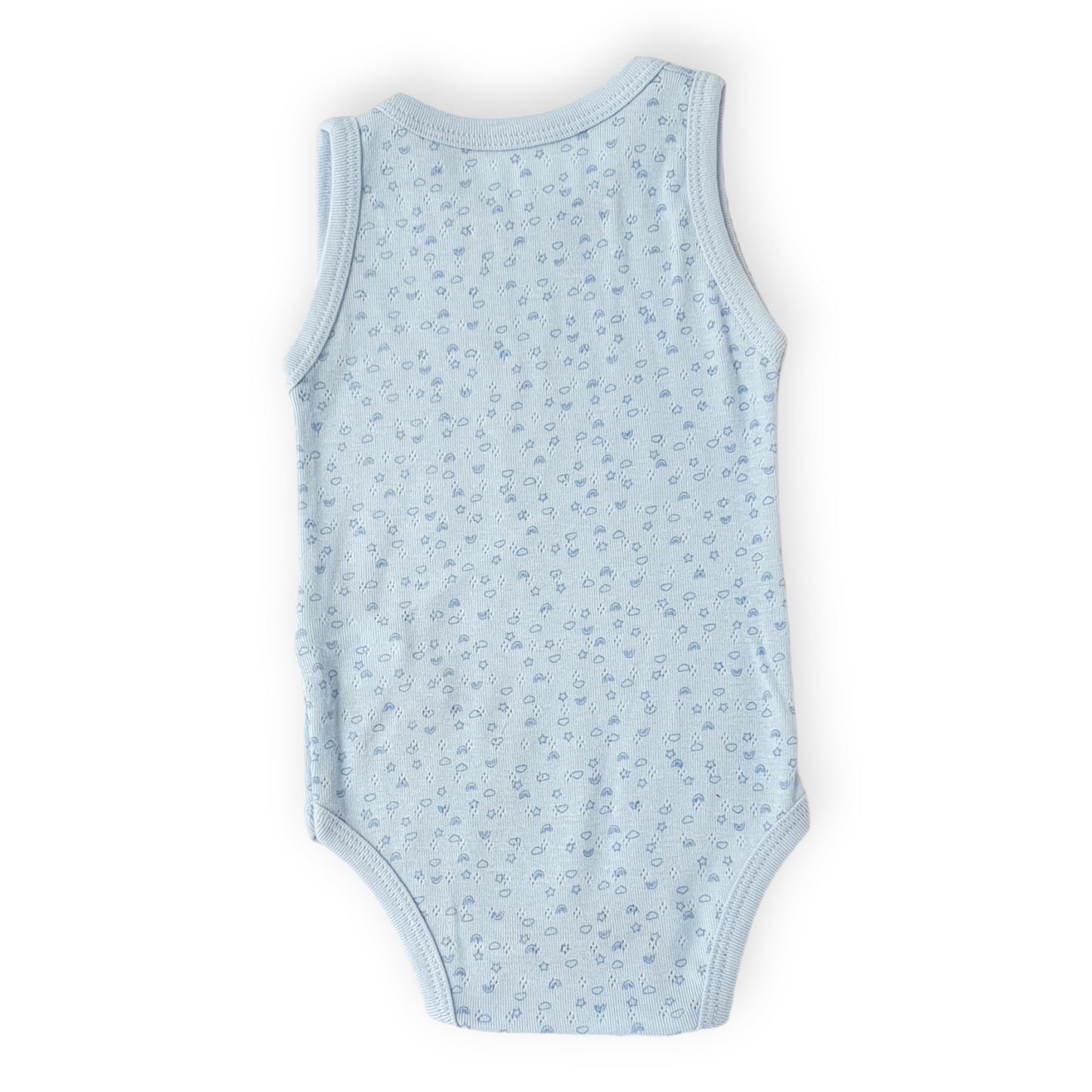 Basic Blue Sleeveless Body with Clouds