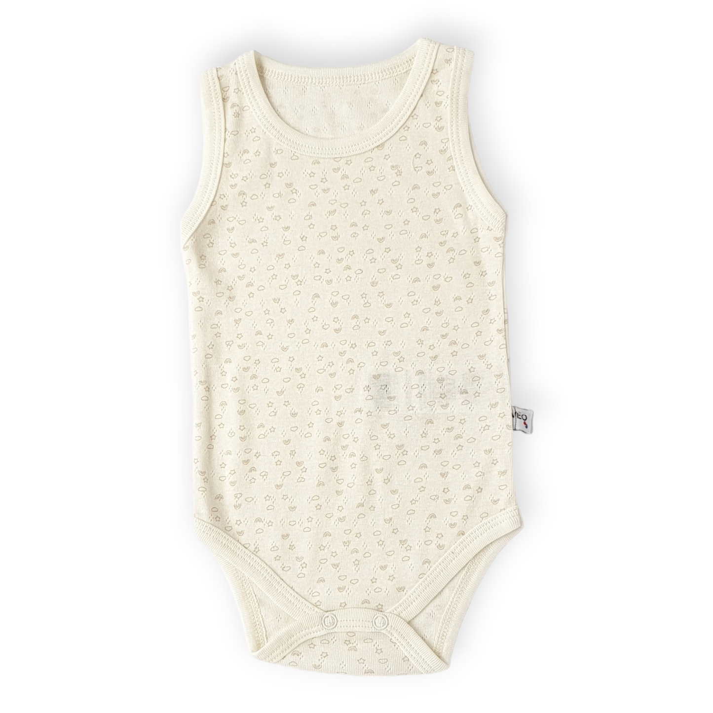 Basic Off-White Sleeveless Body with Clouds
