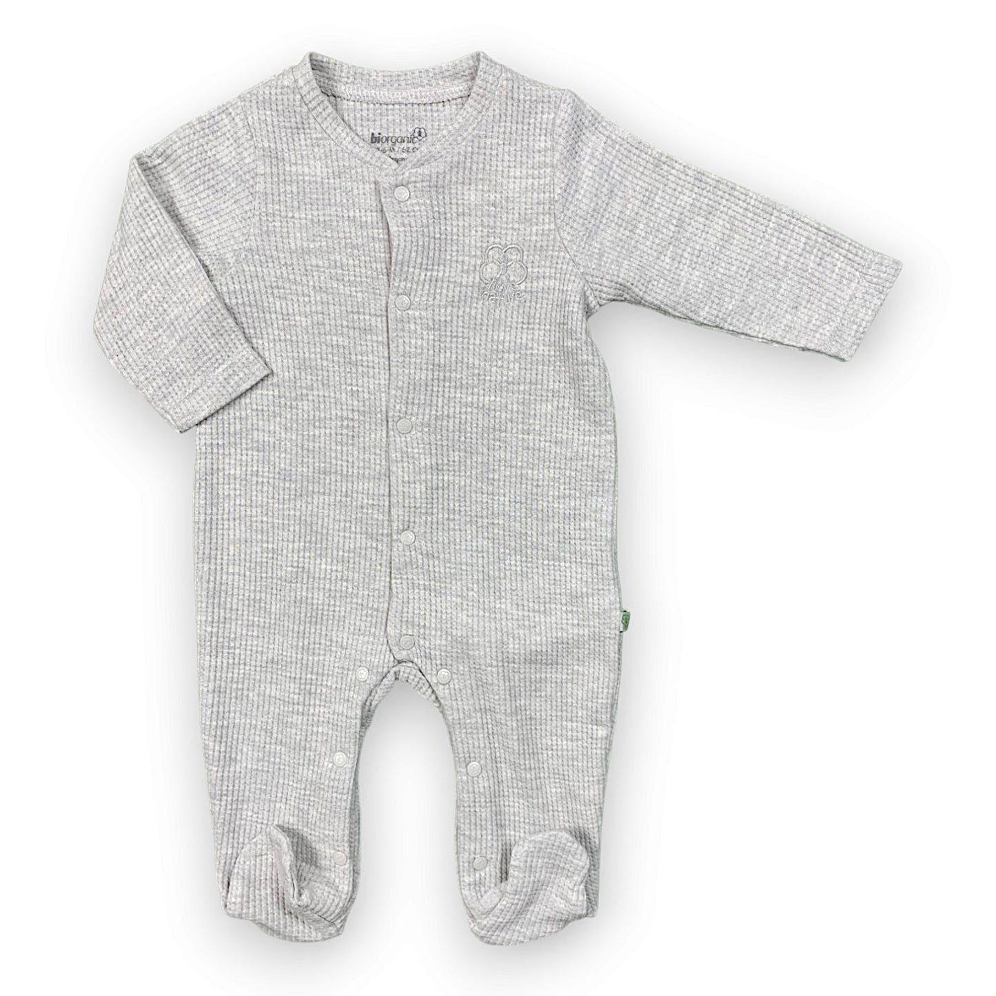 BO258 Organic Cotton Square Pattern Grey Jumpsuit