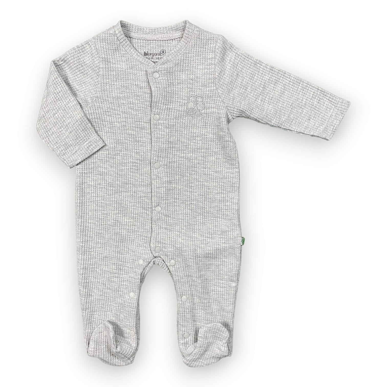 BO258 Organic Cotton Square Pattern Grey Jumpsuit