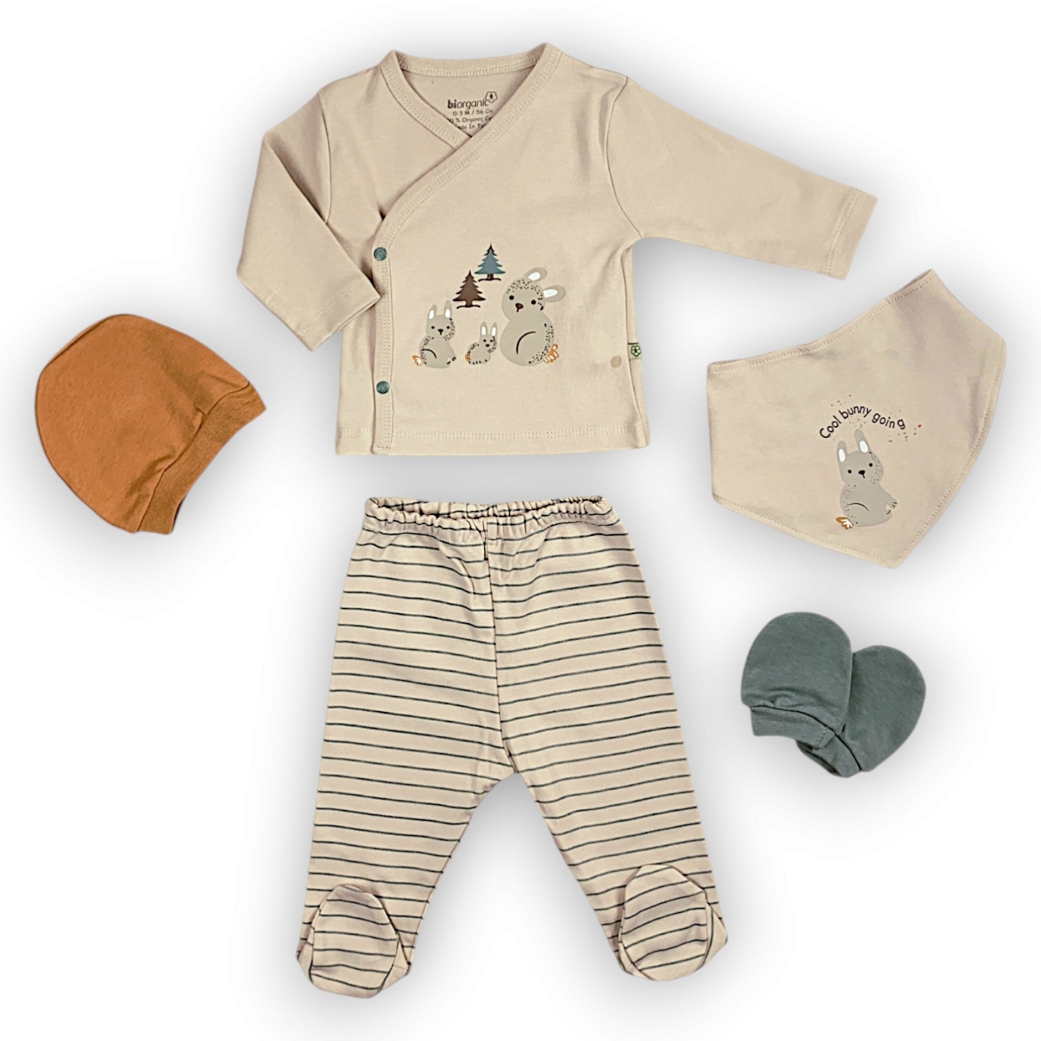 Organic Cotton Cool Bunny Hospital Set 5 pcs