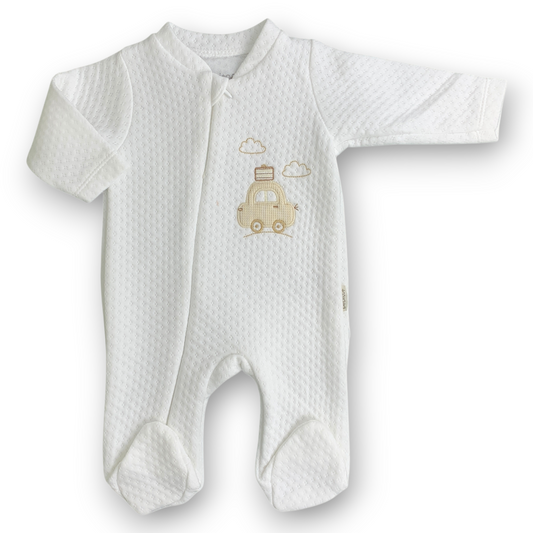 BT2051 Traveling Car White Jumpsuit
