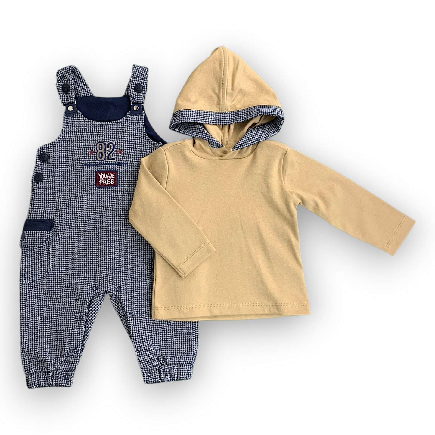 CA201103 Lovely Girl Salopette Set 3pcs Set, catset3pcs, Girl, Green, Winter, Heart, White, Band, Bandana, L6