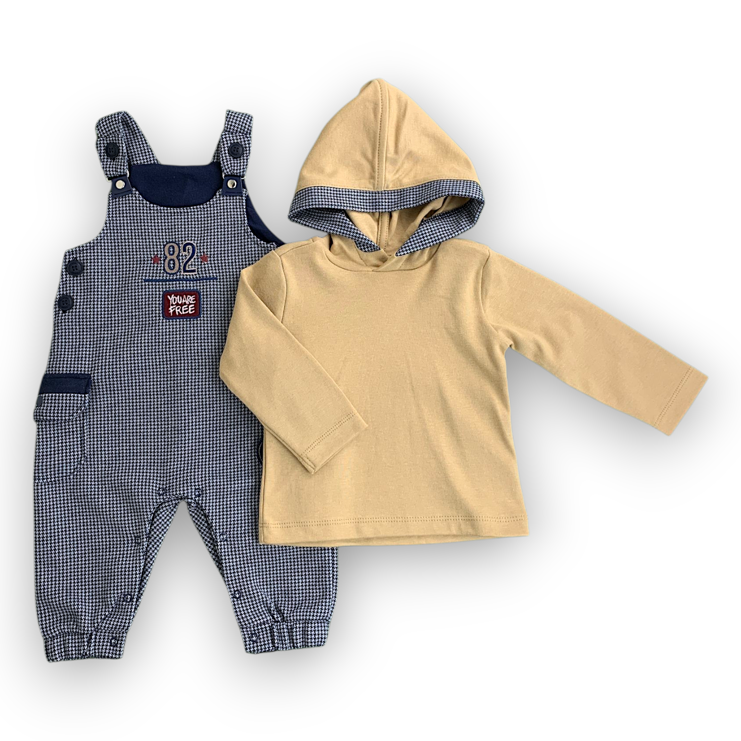 CA201103 Lovely Girl Salopette Set 3pcs Set, catset3pcs, Girl, Green, Winter, Heart, White, Band, Bandana, L6