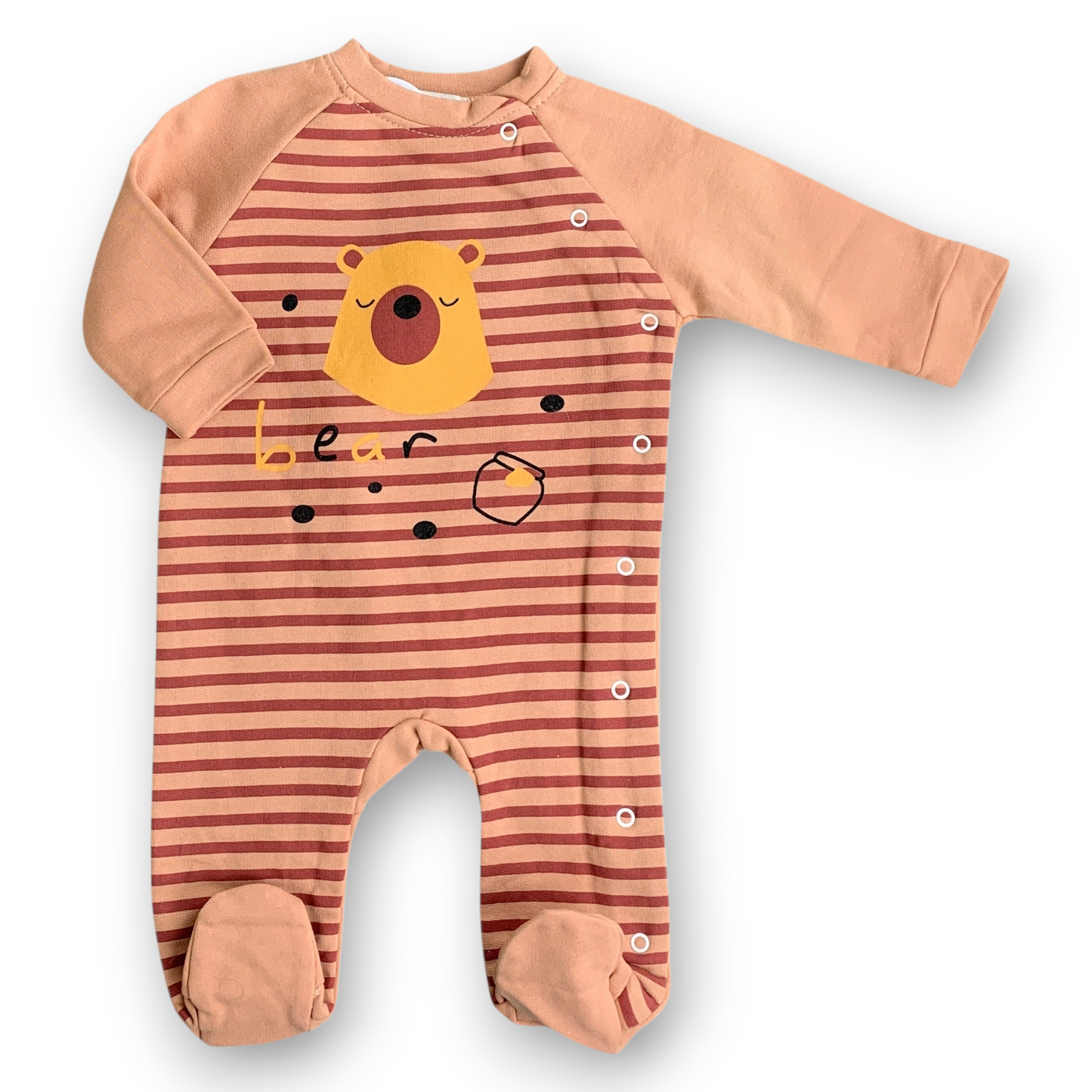 IP2021 Honey Bear Red Striped Orange Jumpsuit