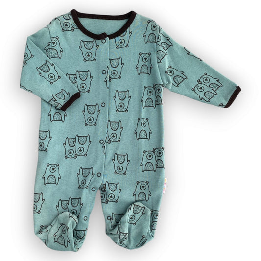 MD226 Two Small Bears Green Jumpsuit