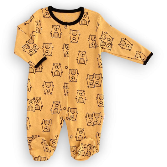 MD227 Two Small Bears YellowJumpsuit