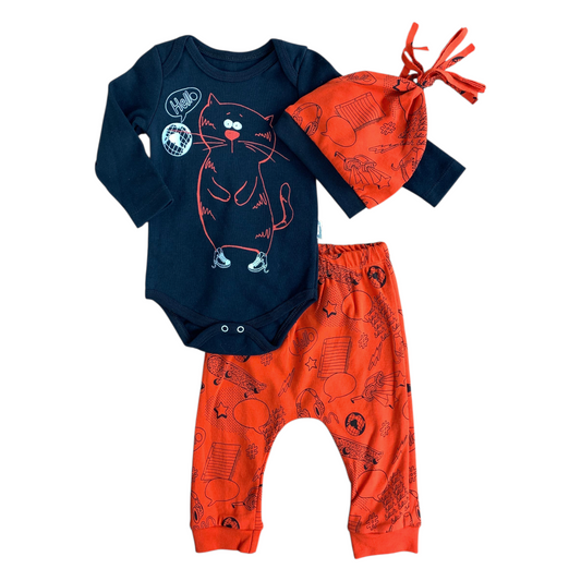 MW271 Hello Cat 3pcs Red Set