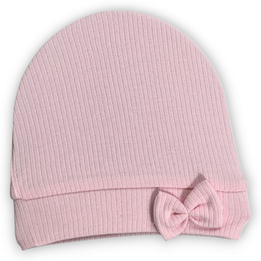 Baby Pink Bow Beanie