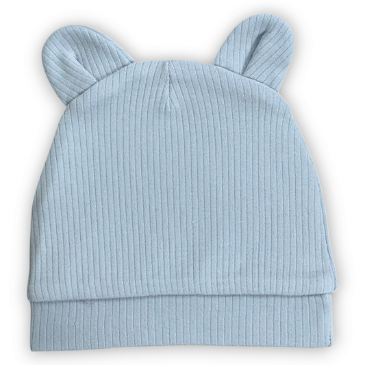 Baby Blue Beanie with Bear Ears