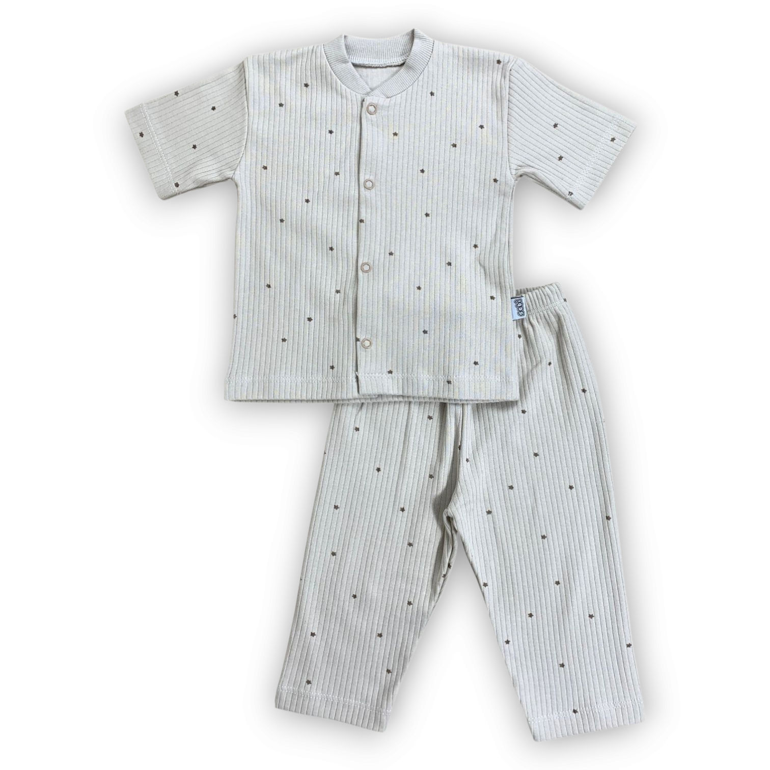 Stars Beige Pyjama Set 2pcs