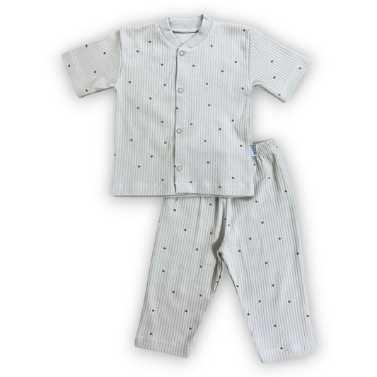Stars Beige Pyjama Set 2pcs