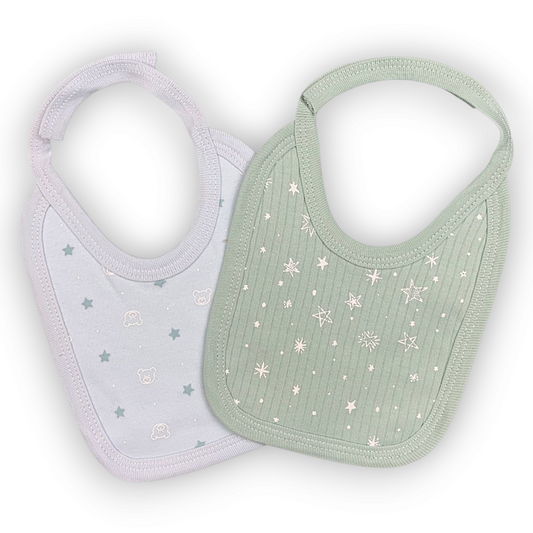 Blue and Green Bibs (2 pcs)
