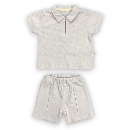 Grey Set with Standing Collar