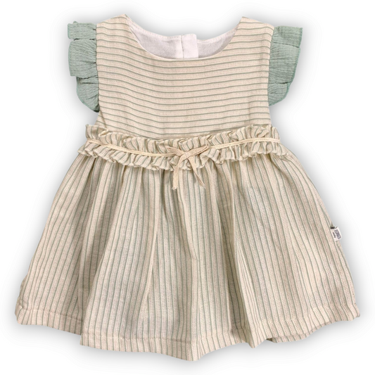 Stripped Green Bodysuit Dress 