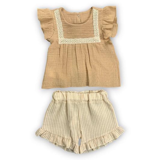 Brown Set with Crochet