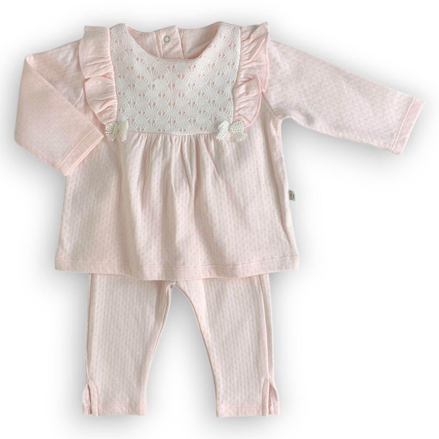 TO29609-Lacy-Pink-Set-2pcs-Set-catset2pcs-Girl-catgirl-Long-sleeve-Pink-winter-Bows-Perforated-L4