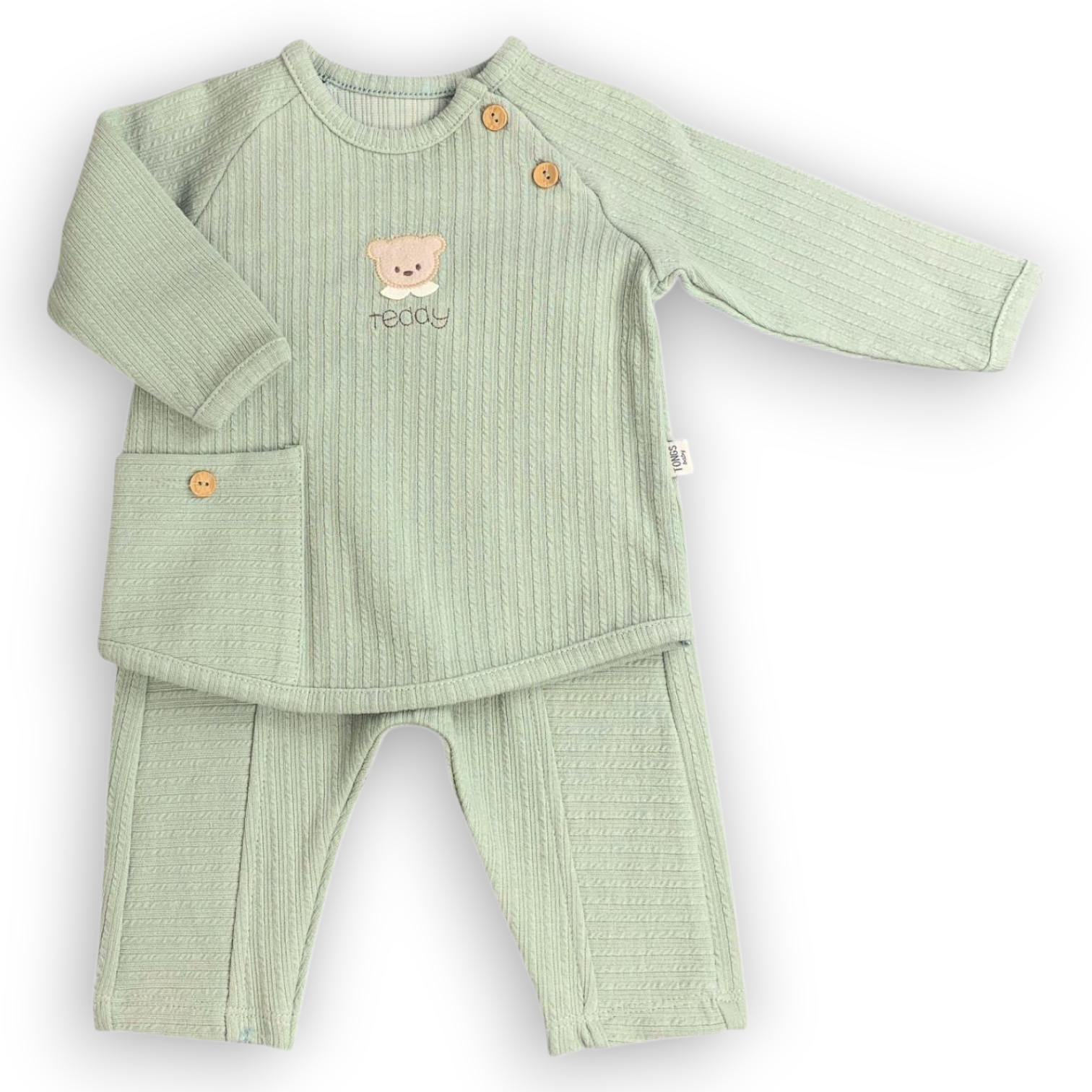 TO29909-Cute-Teddy-Face-Set-2pcs-Set-catset2pcs-Boy-catboy-Long-sleeve-Green-Teddy-Bear-L4