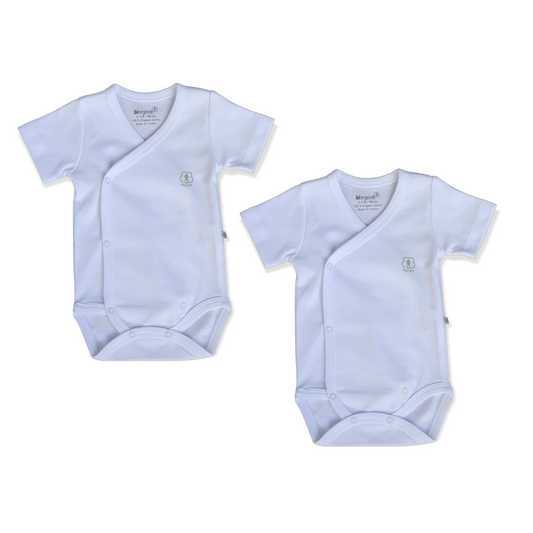 Organic Cotton White I love Nature Unisex Body (set of 2)-Basic, Body, Bodysuit, Boy, catboy, catgirl, catunisex, Creeper, Girl, Onesie, Organic, Short Sleeve, White-Biorganic-[Too Twee]-[Tootwee]-[baby]-[newborn]-[clothes]-[essentials]-[toys]-[Lebanon]