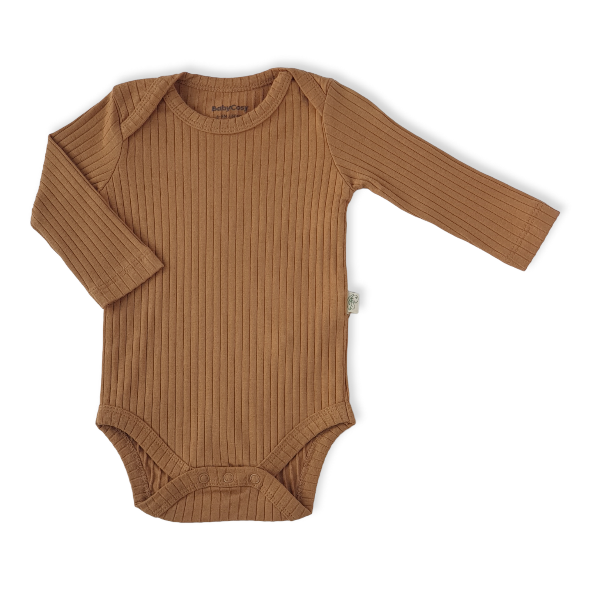 Organic Cotton Brown Unisex Body-Basic, Body, Bodysuit, Boy, Brown, catboy, catgirl, catunisex, Creeper, Girl, Long Sleeve, Onesie, Organic, Unisex-BabyCosy-[Too Twee]-[Tootwee]-[baby]-[newborn]-[clothes]-[essentials]-[toys]-[Lebanon]