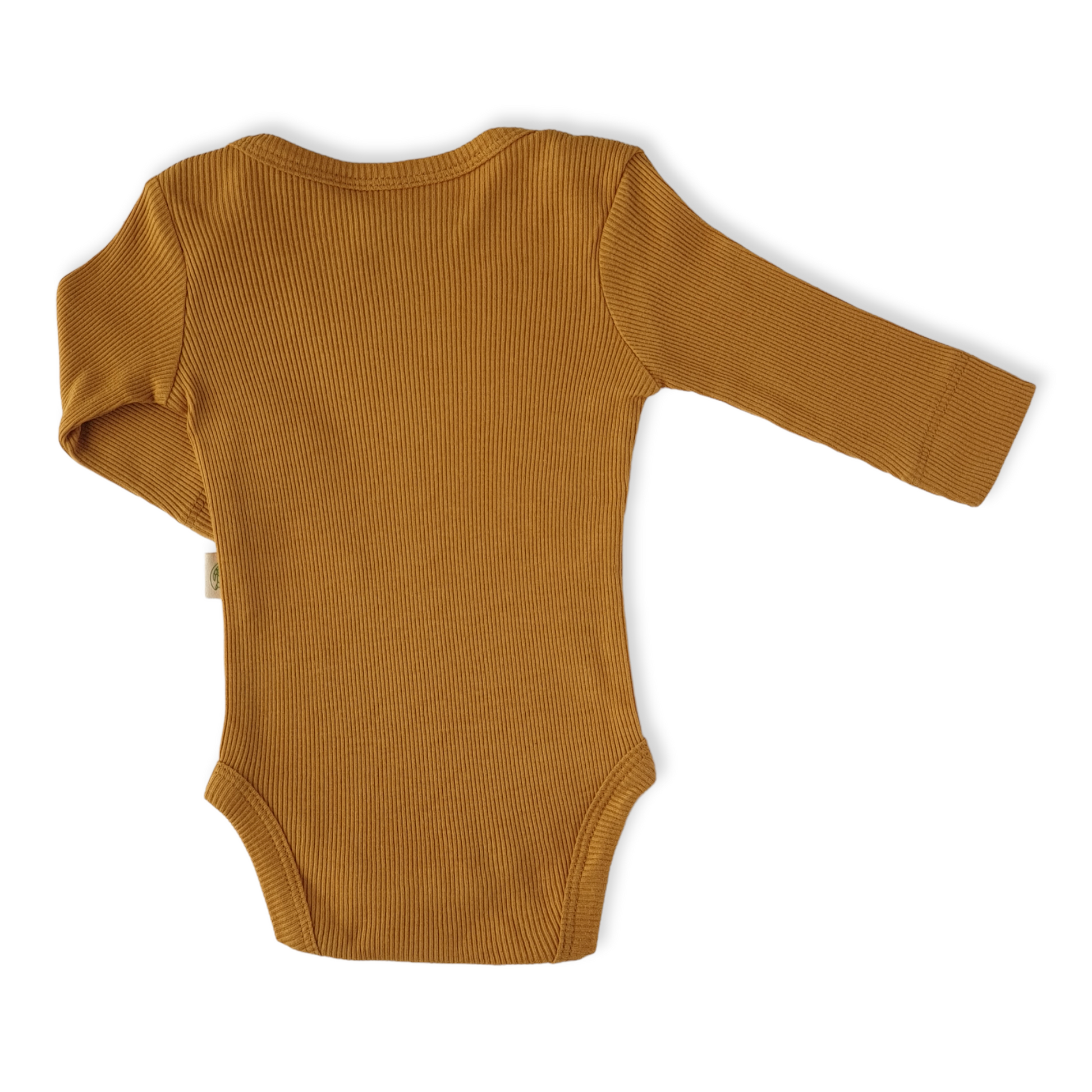 Organic Cotton Mustard Unisex Body-Basic, Body, Bodysuit, Boy, catboy, catgirl, catunisex, Creeper, Girl, Long Sleeve, Mustard, Onesie, Organic, Unisex, Yellow-BabyCosy-[Too Twee]-[Tootwee]-[baby]-[newborn]-[clothes]-[essentials]-[toys]-[Lebanon]
