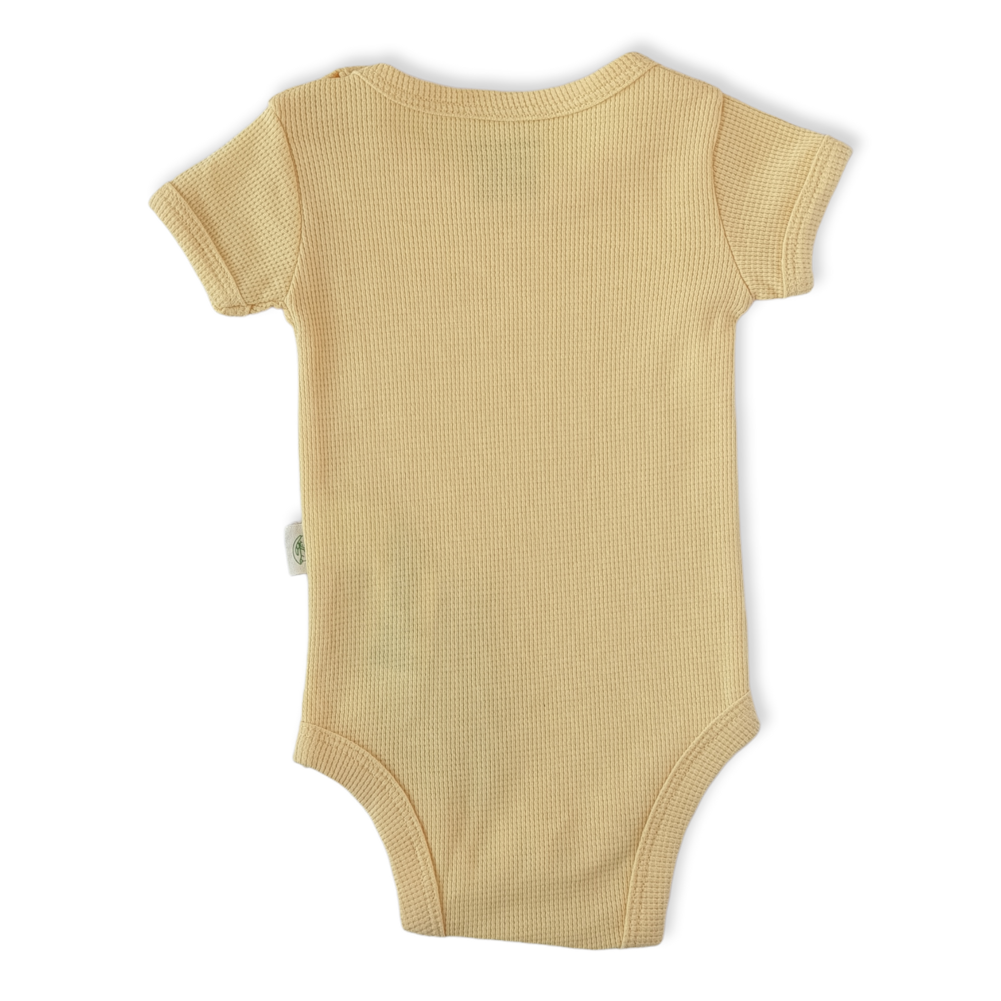 Organic Cotton Yellow Square Pattern Unisex Body-Basic, Blue, Body, Bodysuit, Boy, catboy, catgirl, catunisex, Creeper, Girl, Onesie, Organic, Short Sleeve, Unisex, Yellow-BabyCosy-[Too Twee]-[Tootwee]-[baby]-[newborn]-[clothes]-[essentials]-[toys]-[Lebanon]