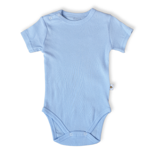 Blue Basic Baby Boy Body-Basic, Blue, Body, Bodysuit, Boy, catboy, Creeper, Onesie, Short Sleeve-Little Life-[Too Twee]-[Tootwee]-[baby]-[newborn]-[clothes]-[essentials]-[toys]-[Lebanon]