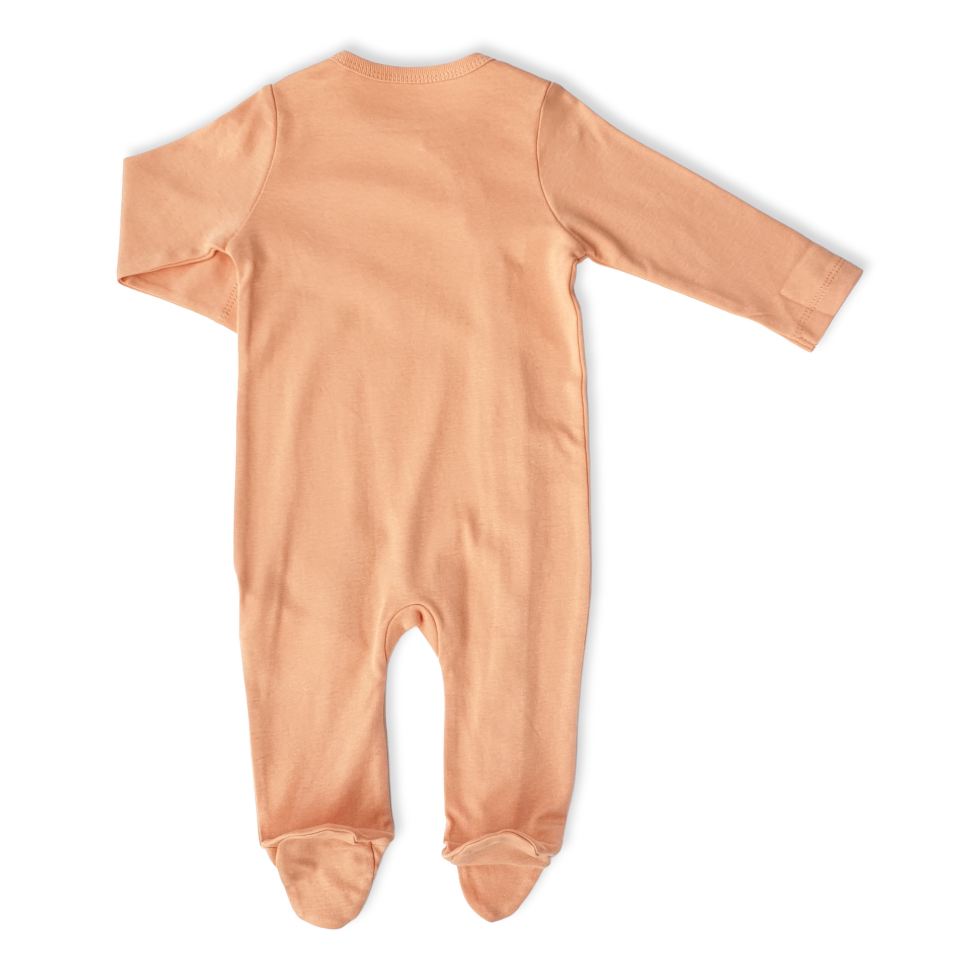 Organic Cotton Rainbow Baby Girl Jumpsuit-catgirl, Colors, Footed, Girl, Jumpsuit, Light Orange, Long Sleeve, Orange, Organic, Rainbow-Biorganic-[Too Twee]-[Tootwee]-[baby]-[newborn]-[clothes]-[essentials]-[toys]-[Lebanon]