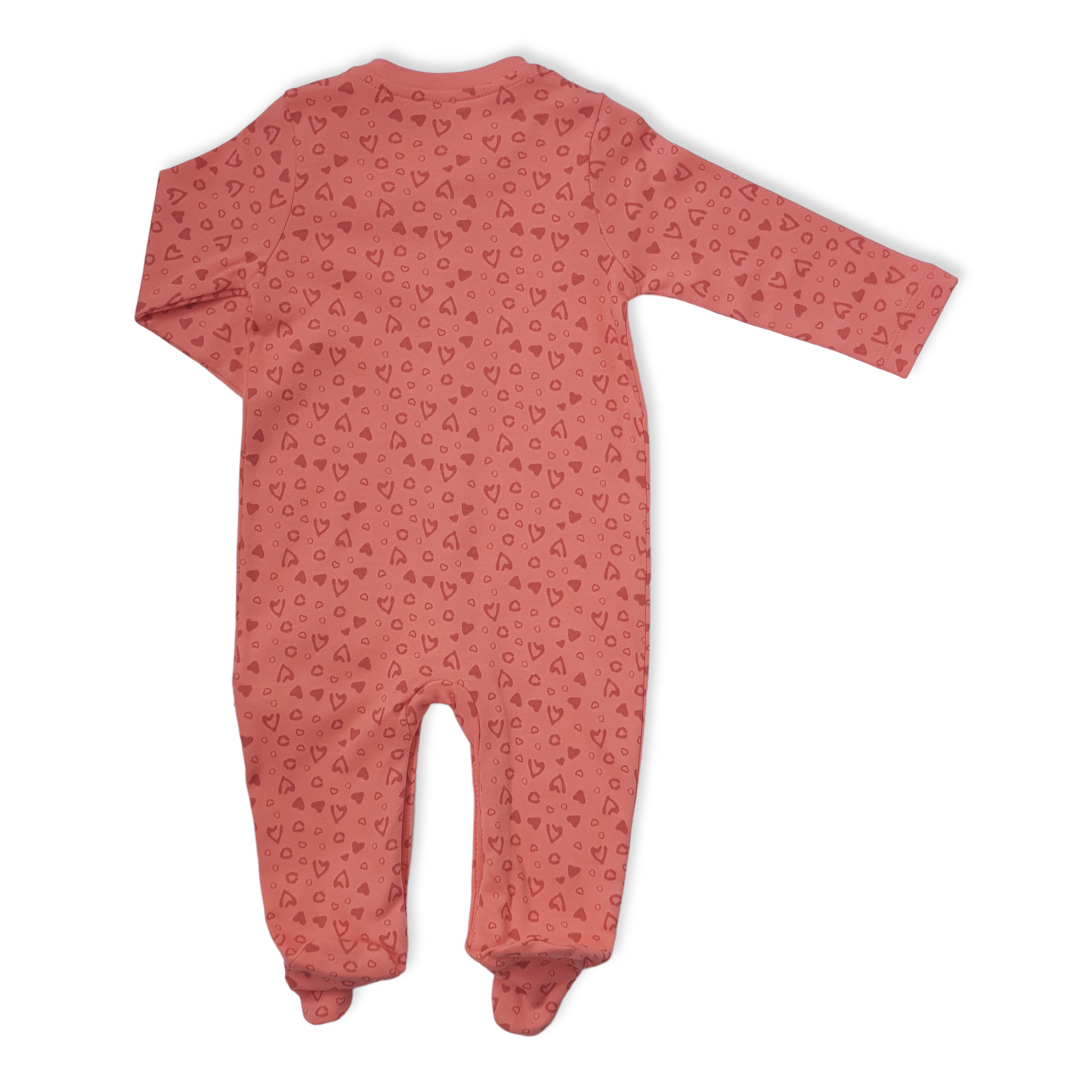 Organic Cotton So Cute Baby Girl Jumpsuit-catgirl, Cute, Footed, Girl, Hearts, Jumpsuit, Long Sleeve, Organic, Pink-Biorganic-[Too Twee]-[Tootwee]-[baby]-[newborn]-[clothes]-[essentials]-[toys]-[Lebanon]