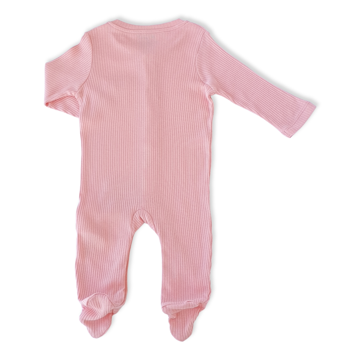 Organic Cotton Pink Basic Girl Jumpsuit with Pocket-catgirl, Footed, Girl, Jumpsuit, Long Sleeve, Organic, Pink-Biorganic-[Too Twee]-[Tootwee]-[baby]-[newborn]-[clothes]-[essentials]-[toys]-[Lebanon]