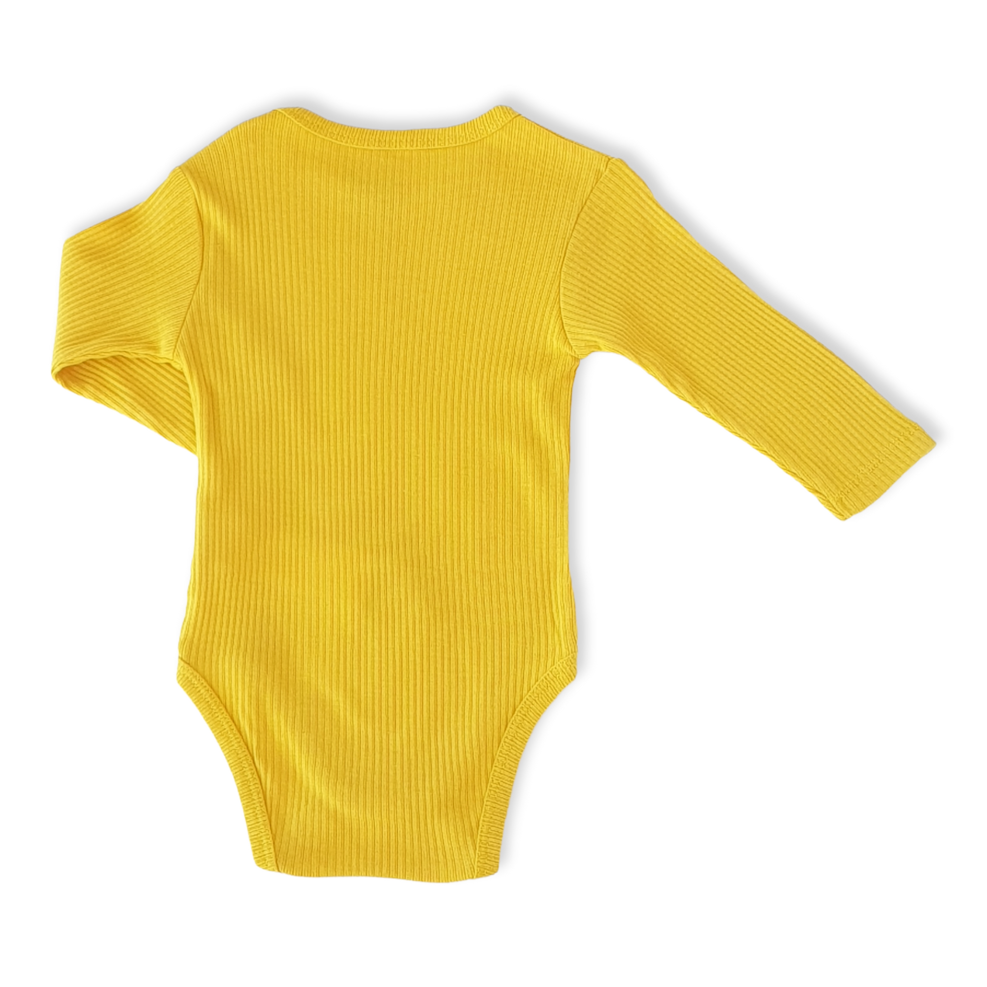 Organic Cotton Yellow Basic Unisex Body-Basic, Body, Bodysuit, catboy, catgirl, catunisex, Creeper, Long Sleeve, Onesie, Organic, Plain, Simple, Yellow-Biorganic-[Too Twee]-[Tootwee]-[baby]-[newborn]-[clothes]-[essentials]-[toys]-[Lebanon]