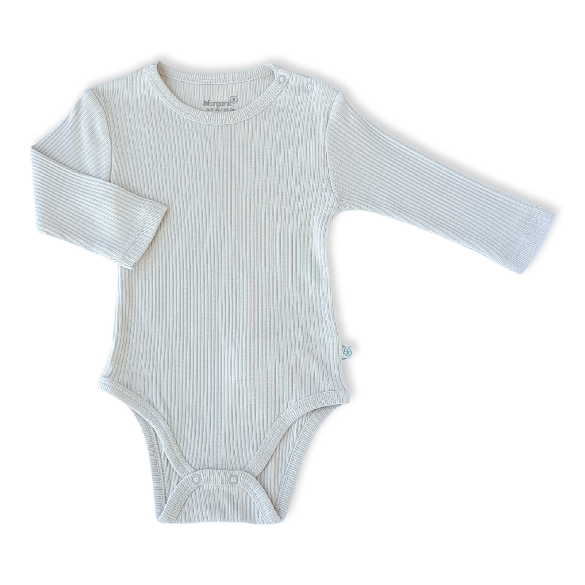 Organic Cotton Light Grey Basic Unisex Body-Basic, Body, Bodysuit, catboy, catgirl, catunisex, Creeper, Grey, Light Grey, Long Sleeve, Onesie, Organic, Plain, Simple-Biorganic-[Too Twee]-[Tootwee]-[baby]-[newborn]-[clothes]-[essentials]-[toys]-[Lebanon]