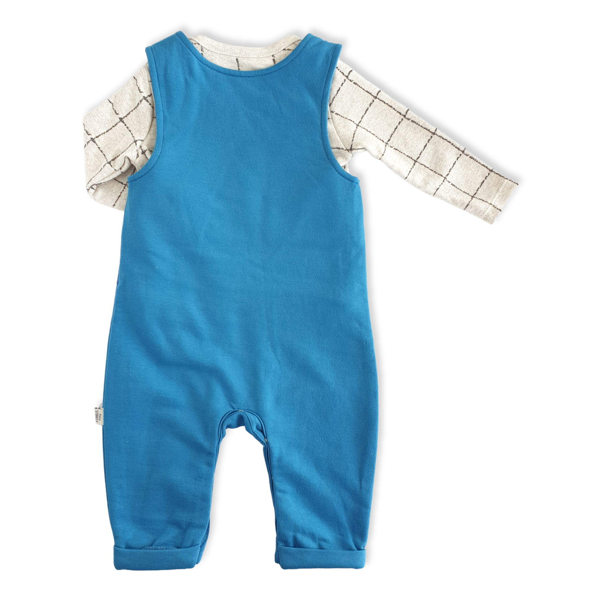 Blue Going for Walk Baby Boy Overall Set-Beige, Blue, Boy, Brown, catboy, Dog, Footless, Footprint, Long Sleeve, Orange, Overall, Salopette, Shirt, Top, Walk-Tongs-[Too Twee]-[Tootwee]-[baby]-[newborn]-[clothes]-[essentials]-[toys]-[Lebanon]