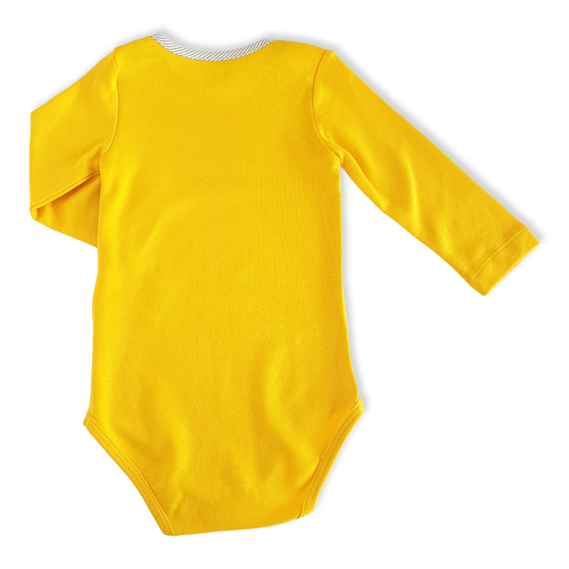 Organic Cotton Yellow Basic Unisex Body-Basic, Body, Bodysuit, Boy, catboy, catgirl, catunisex, Creeper, Girl, Long Sleeve, Onesie, Organic, Unisex, Yellow-Babydola-[Too Twee]-[Tootwee]-[baby]-[newborn]-[clothes]-[essentials]-[toys]-[Lebanon]