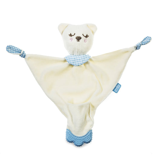 My Sleeping Buddy with Teether Blue-Bear, Blue, Boy, catteether, Friend, Plush, Sleeping, Soothing, Teddy, Teether, Teething-Babyjem-[Too Twee]-[Tootwee]-[baby]-[newborn]-[clothes]-[essentials]-[toys]-[Lebanon]