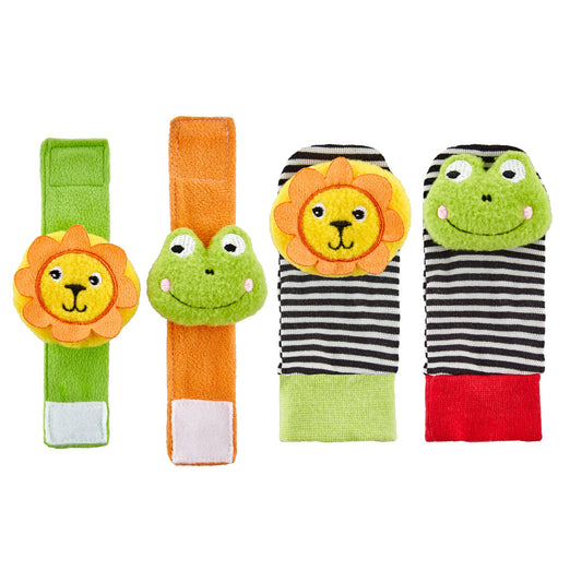 Wrist and Socks Baby Rattle-catbabygear, catrat, Educational, Feet, Foot, Frog, Hand, Rattle, Socks, Sound, Sun, Wrist-Babyjem-[Too Twee]-[Tootwee]-[baby]-[newborn]-[clothes]-[essentials]-[toys]-[Lebanon]