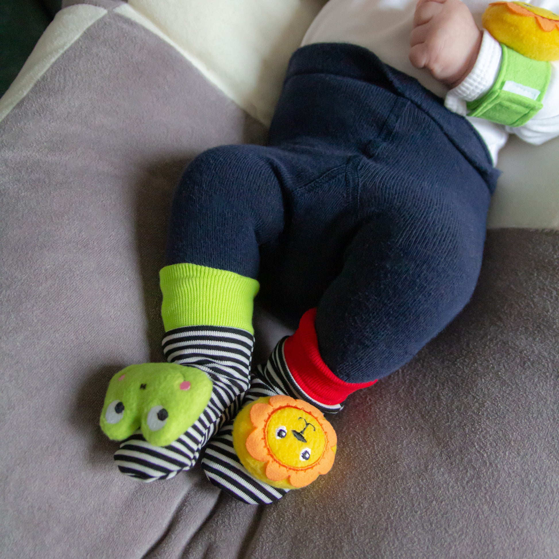 Wrist and Socks Baby Rattle-catbabygear, catrat, Educational, Feet, Foot, Frog, Hand, Rattle, Socks, Sound, Sun, Wrist-Babyjem-[Too Twee]-[Tootwee]-[baby]-[newborn]-[clothes]-[essentials]-[toys]-[Lebanon]