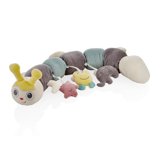 Caterpillar Pillow with Toys-catbabygear, Decorative, Elephant, Fun, Imagination, Motor, Pillow, Safe, Skills, Soft, Star, Toys-Babyjem-[Too Twee]-[Tootwee]-[baby]-[newborn]-[clothes]-[essentials]-[toys]-[Lebanon]