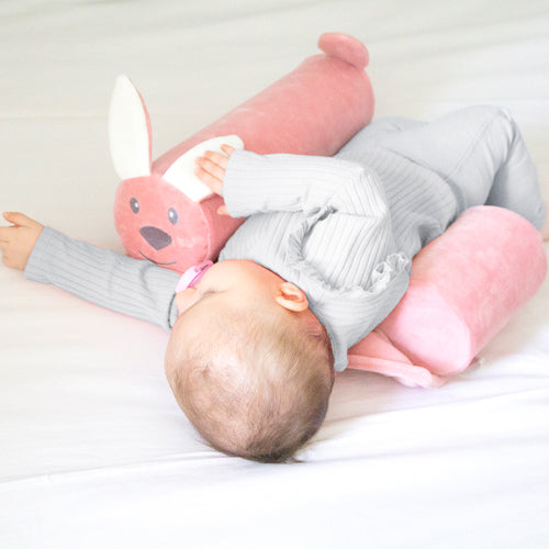 Pink Side Sleep Pillow With Rabbit