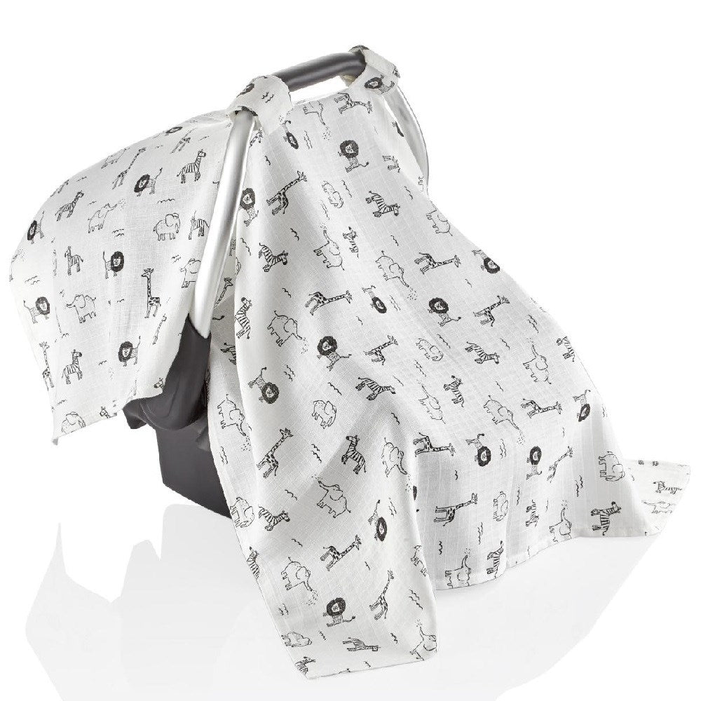 Muslin Baby Carrier Cover-Carrier, catbabygear, Colors, Cover, Muslin, Seat, Shapes, White-Babyjem-[Too Twee]-[Tootwee]-[baby]-[newborn]-[clothes]-[essentials]-[toys]-[Lebanon]