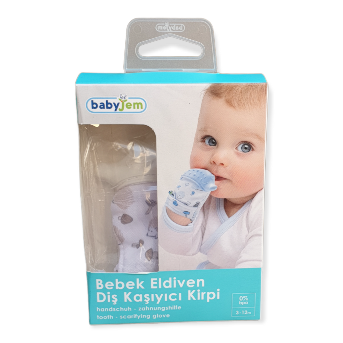 White Teether Glove-Animals, Bite, Boy, catteether, Girl, Glove, Hand, Pacifier, Rattle, Teeth, Teether, Teething, Teething Bite, Unisex, White-Babyjem-[Too Twee]-[Tootwee]-[baby]-[newborn]-[clothes]-[essentials]-[toys]-[Lebanon]