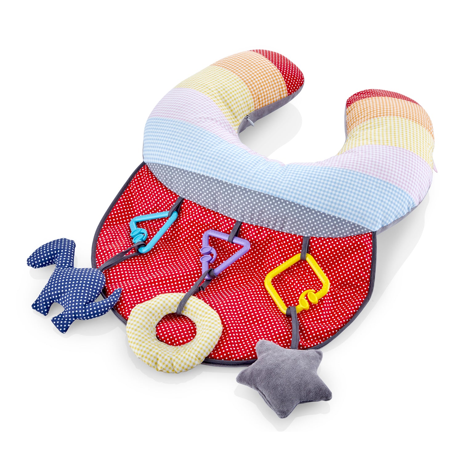 Exercise Pillow with Toys-Boy, catbabygear, catedu, cattoy18m+, catveh, Colors, Exercise, Girl, Lay, Laying, Newborn, Pillow, Play, Safe, Sensory, Shapes, Sleeping, Soft, Toys, Tummy, Unisex-Babyjem-[Too Twee]-[Tootwee]-[baby]-[newborn]-[clothes]-[essentials]-[toys]-[Lebanon]