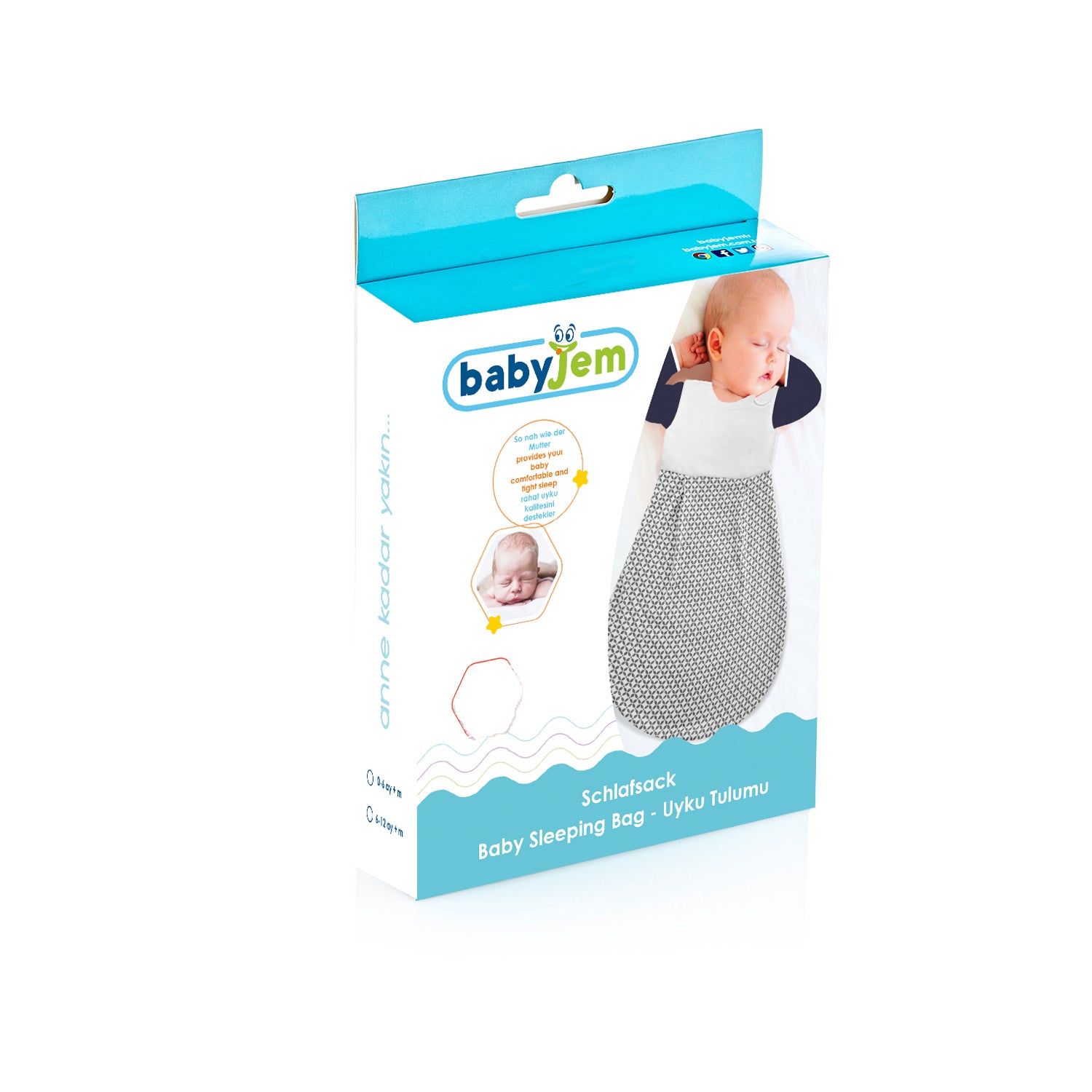 Baby Sleeping Bag-Bag, catbabygear, Comfort, Comfortable, Easy, Grey, Off-White, Safe, Sleep, Swaddle, Warm, Warmth, White, Wrap-Babyjem-[Too Twee]-[Tootwee]-[baby]-[newborn]-[clothes]-[essentials]-[toys]-[Lebanon]