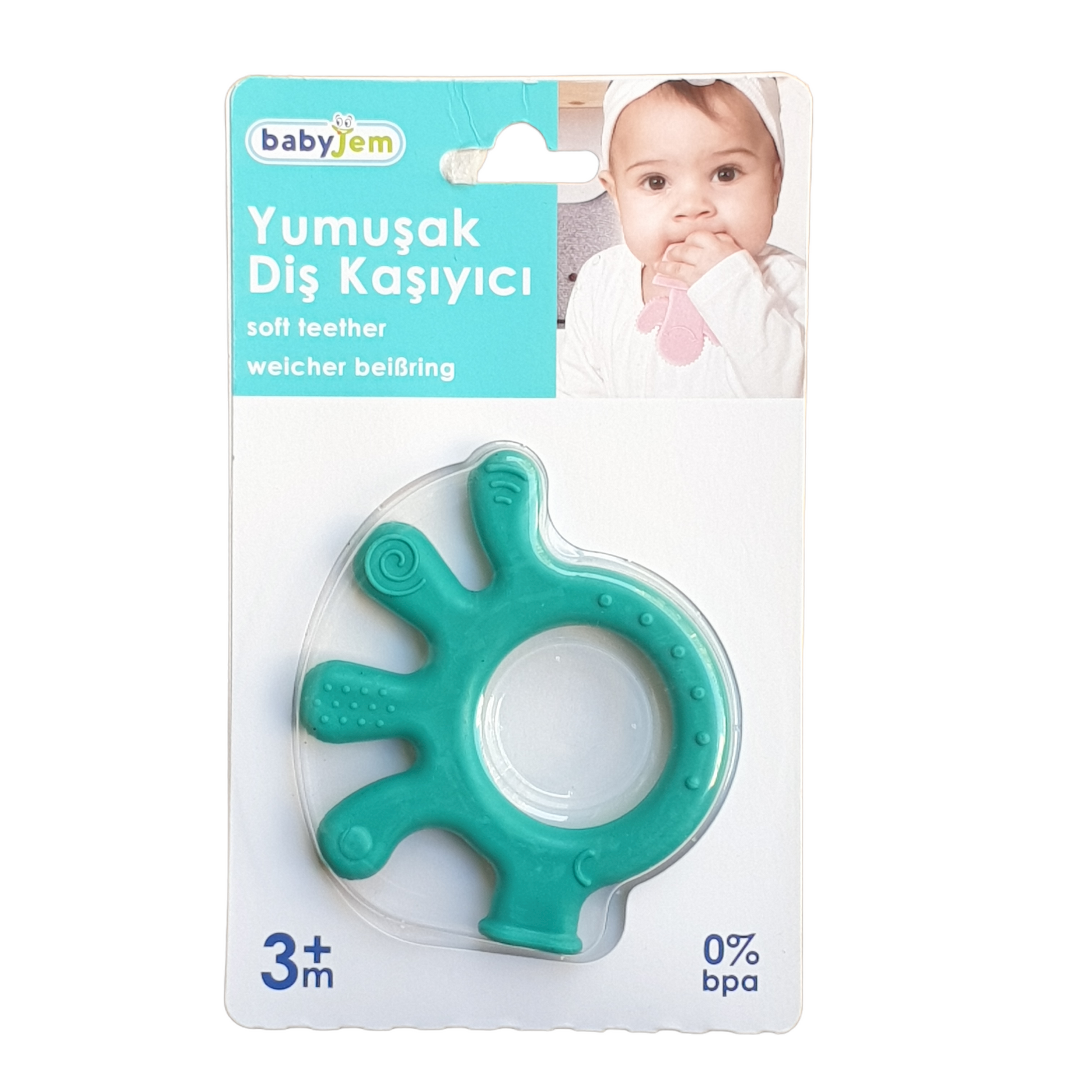 Green Octopus Teether-BPA, catteether, Green, Octopus, Silicone, Teething Bite, Theether, TPU-Babyjem-[Too Twee]-[Tootwee]-[baby]-[newborn]-[clothes]-[essentials]-[toys]-[Lebanon]