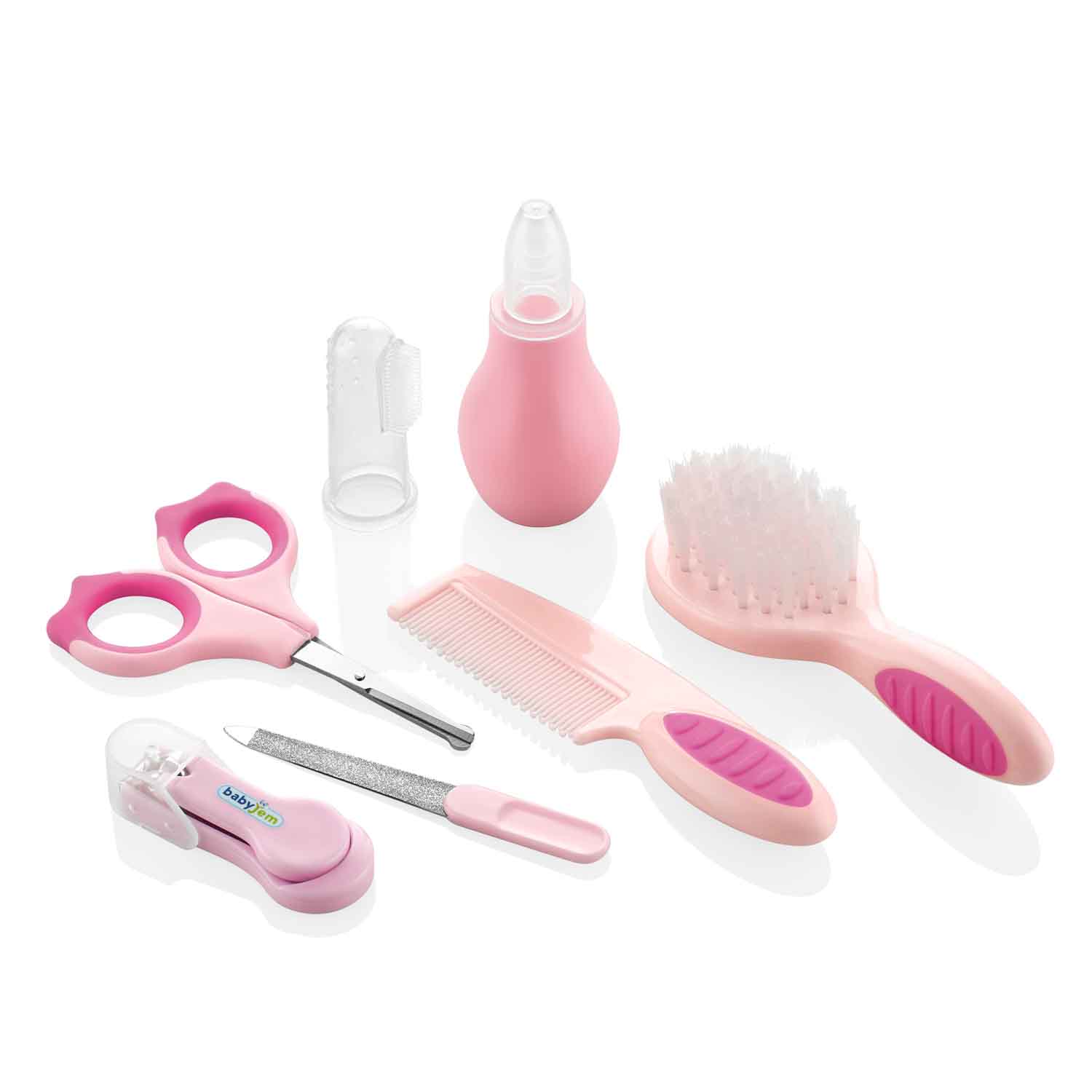 Pink Baby Grooming Set 7pcs-Brush, catbabycare, Grooming, Nail, Pink, Scissors, Thermometer, Toothbrush-Babyjem-[Too Twee]-[Tootwee]-[baby]-[newborn]-[clothes]-[essentials]-[toys]-[Lebanon]