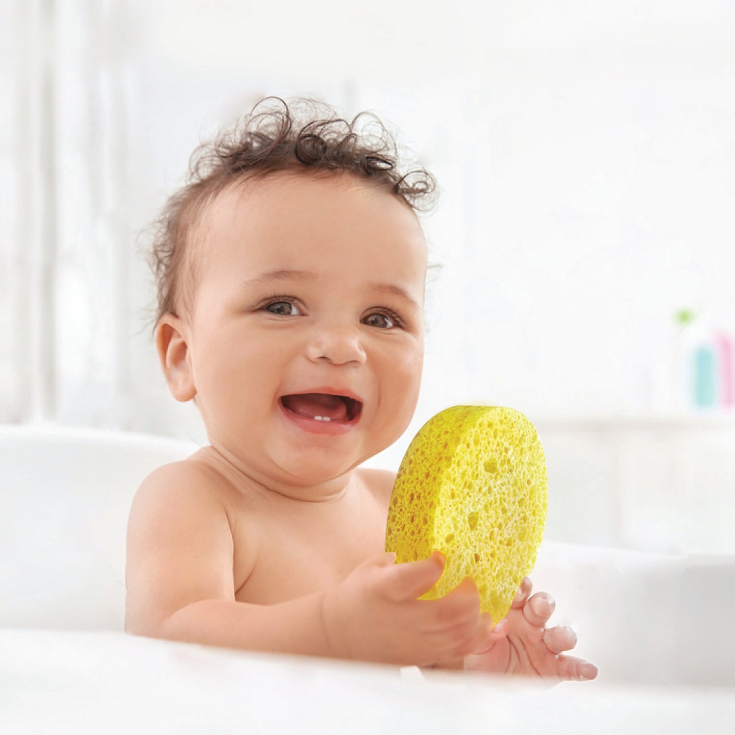 Natural Bath Sponge-Baby Gear, Bath, Blue. Green. Pink, catbabygear, Natural, Shower, Sponge, Yellow-Babyjem-[Too Twee]-[Tootwee]-[baby]-[newborn]-[clothes]-[essentials]-[toys]-[Lebanon]