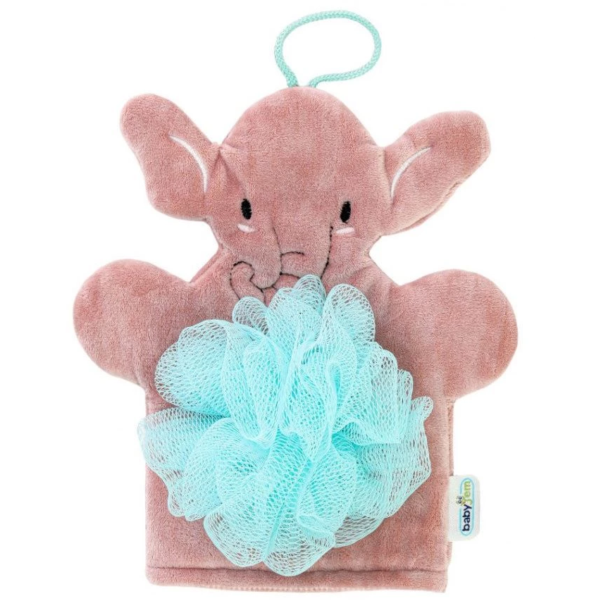 Elephant Washing Cloth-Baby Gear, Bath, catbabygear, Cloth, Elephant, Grey, Natural, Pink, Red, Shower, Sponge-Babyjem-[Too Twee]-[Tootwee]-[baby]-[newborn]-[clothes]-[essentials]-[toys]-[Lebanon]