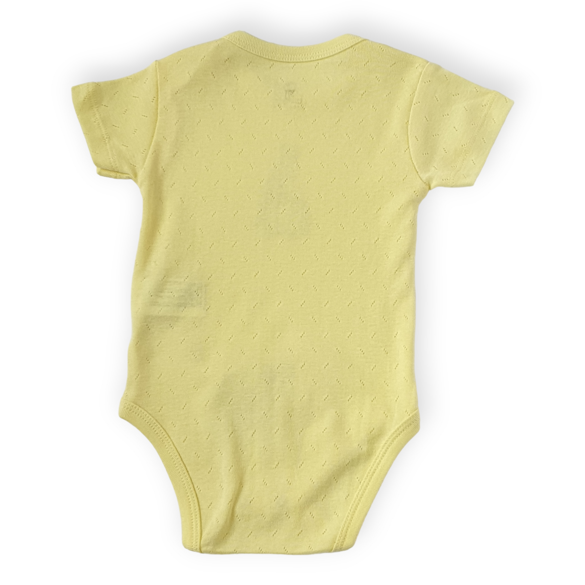 Basic Yellow Body with Animals-Animals, Body, Bodysuit, Boy, Catboy, Catgirl, Creeper, Girl, Onesie, Short Sleeve, SS23, Unisex, Yellow-BiBaby-[Too Twee]-[Tootwee]-[baby]-[newborn]-[clothes]-[essentials]-[toys]-[Lebanon]