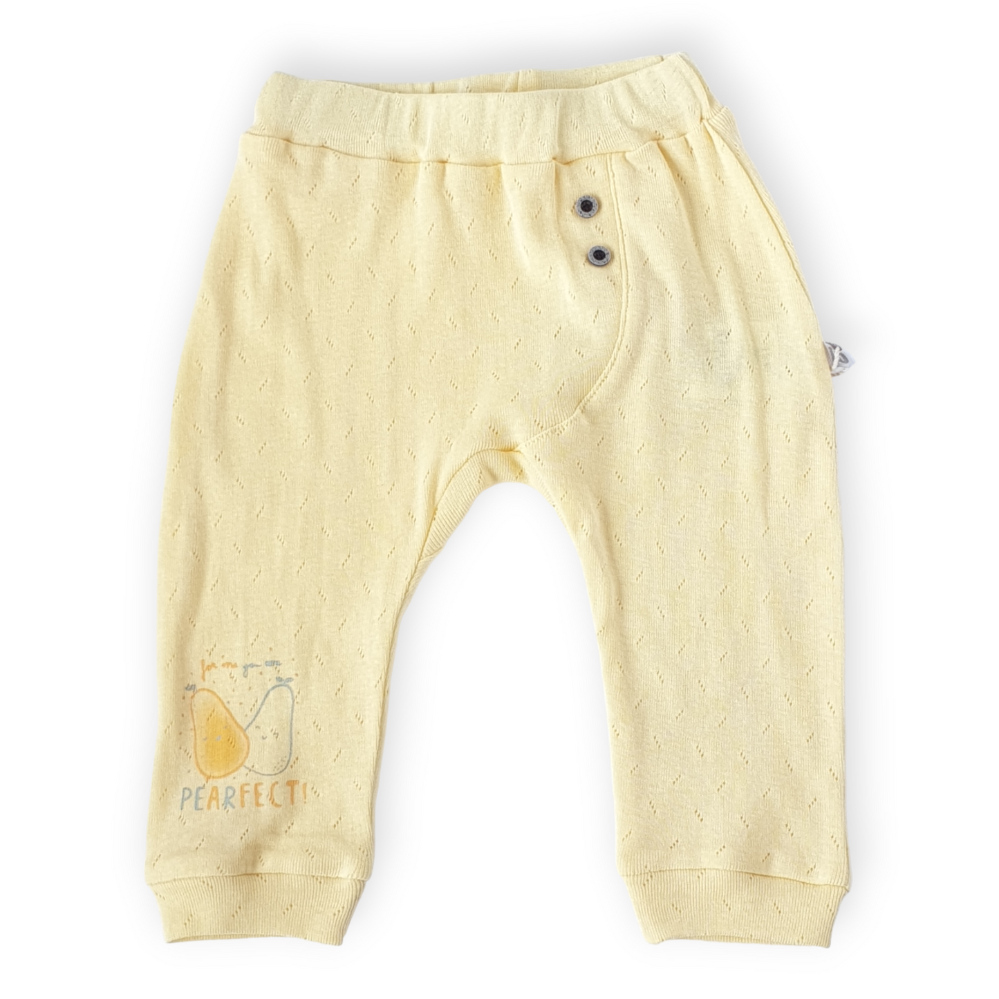 Basic Yellow Footless Pants with Pears